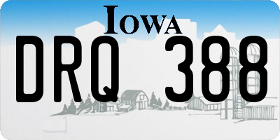 IA license plate DRQ388