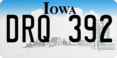 IA license plate DRQ392