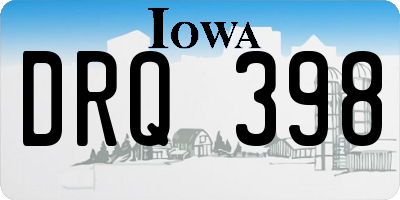 IA license plate DRQ398
