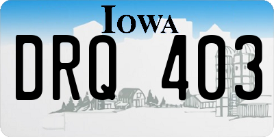 IA license plate DRQ403
