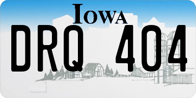 IA license plate DRQ404