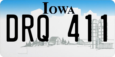 IA license plate DRQ411