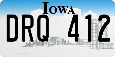 IA license plate DRQ412