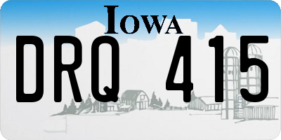 IA license plate DRQ415