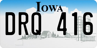 IA license plate DRQ416