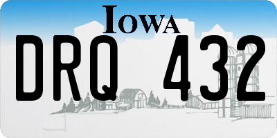 IA license plate DRQ432
