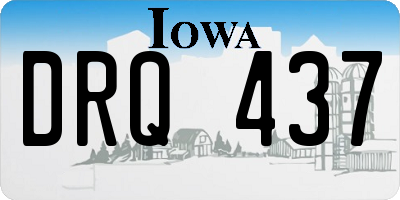 IA license plate DRQ437