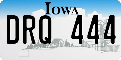 IA license plate DRQ444