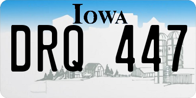 IA license plate DRQ447