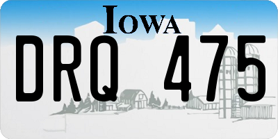 IA license plate DRQ475