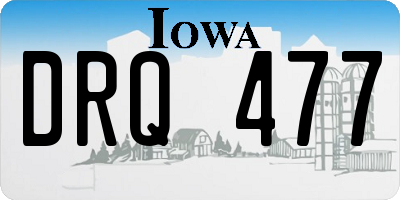 IA license plate DRQ477