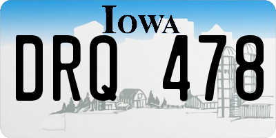 IA license plate DRQ478
