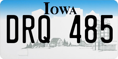 IA license plate DRQ485