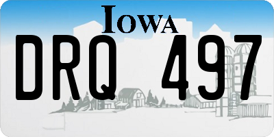 IA license plate DRQ497