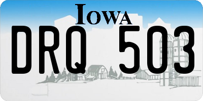 IA license plate DRQ503