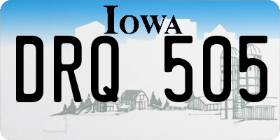 IA license plate DRQ505