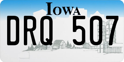 IA license plate DRQ507