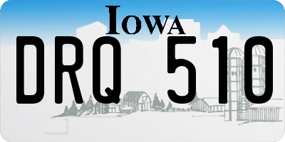 IA license plate DRQ510