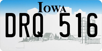 IA license plate DRQ516