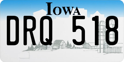 IA license plate DRQ518