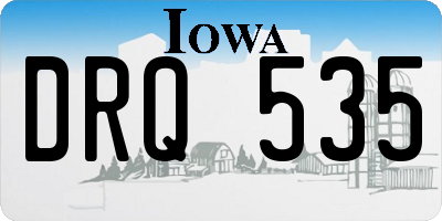 IA license plate DRQ535