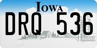IA license plate DRQ536