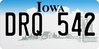 IA license plate DRQ542