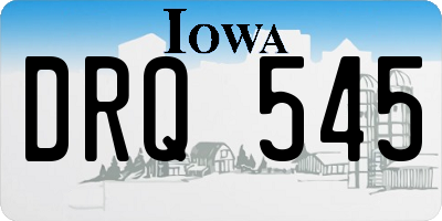 IA license plate DRQ545