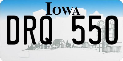 IA license plate DRQ550