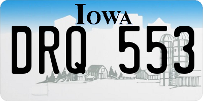 IA license plate DRQ553