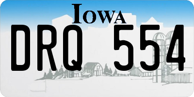 IA license plate DRQ554