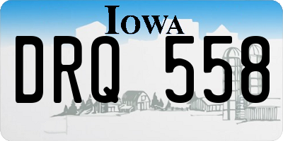 IA license plate DRQ558