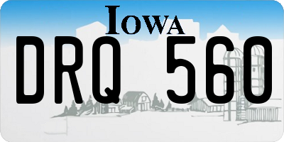 IA license plate DRQ560