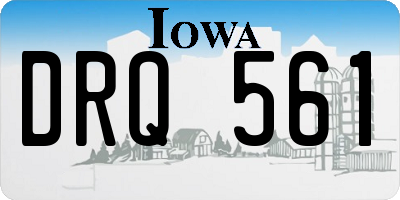 IA license plate DRQ561