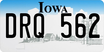 IA license plate DRQ562