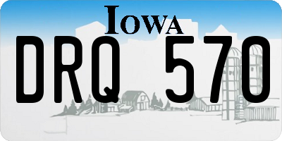 IA license plate DRQ570