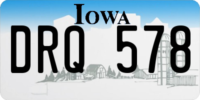 IA license plate DRQ578
