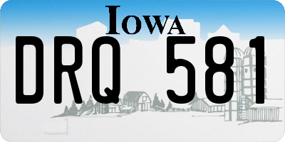 IA license plate DRQ581