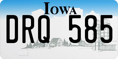 IA license plate DRQ585