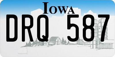 IA license plate DRQ587