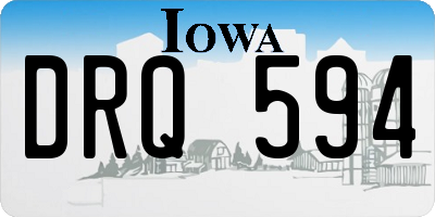 IA license plate DRQ594