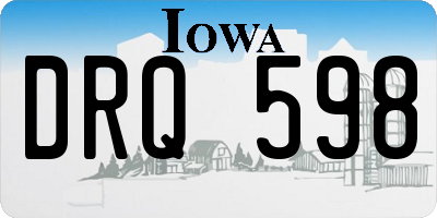 IA license plate DRQ598