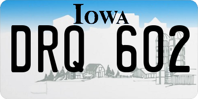 IA license plate DRQ602