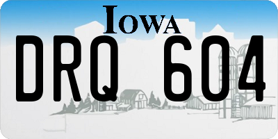 IA license plate DRQ604