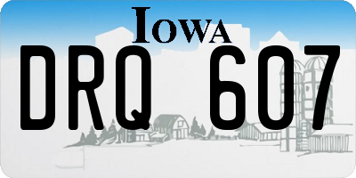 IA license plate DRQ607