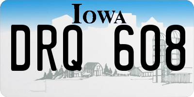 IA license plate DRQ608