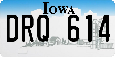 IA license plate DRQ614