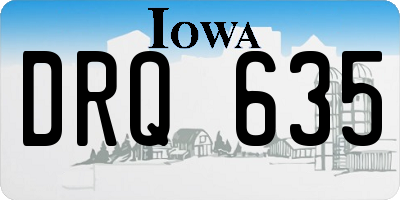 IA license plate DRQ635