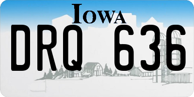 IA license plate DRQ636