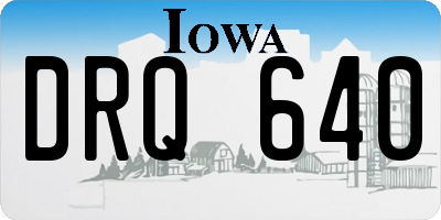 IA license plate DRQ640